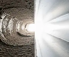 air duct cleaning services showing interior duct system inspection and cleaning in Fort Collins, CO